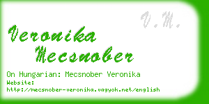 veronika mecsnober business card